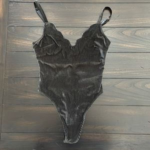 Velvet bodysuit.